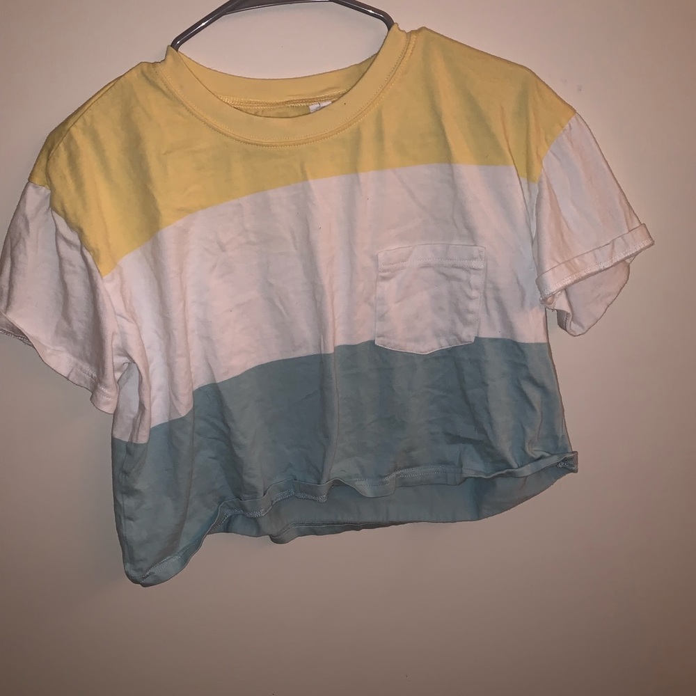 color block crop top